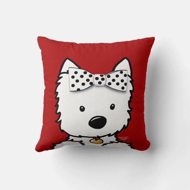 Oreiller jeté Westie Girl (Verso)