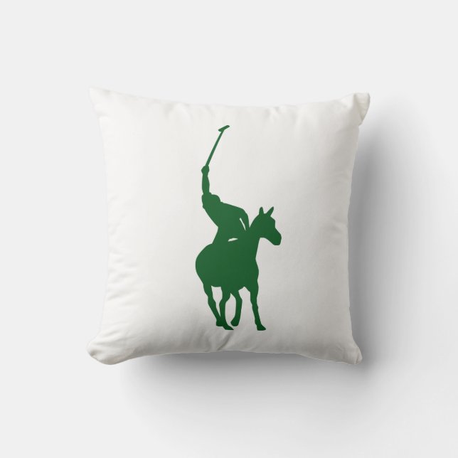Oreiller Joueur de Polo Vert (Recto)