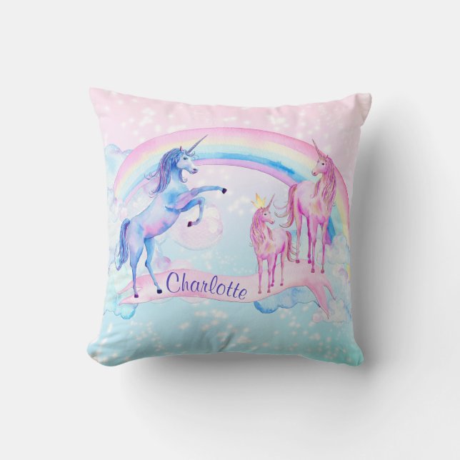 Oreiller Licorne Personnalisé (Recto)
