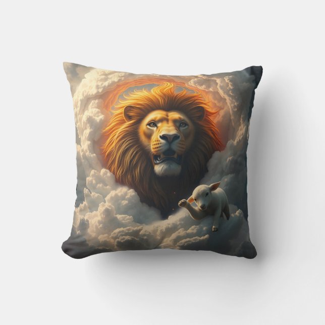 Oreiller Lion et Lamb (Recto)