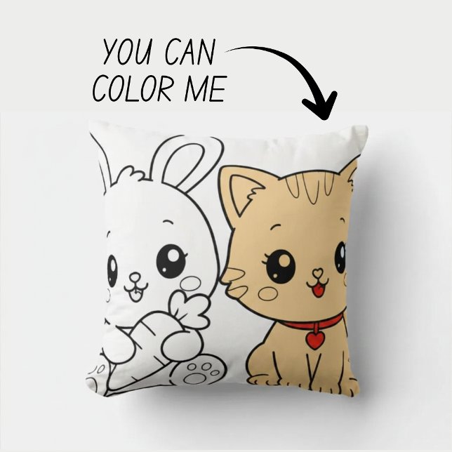 Oreiller Livre de Coloriage Kawaii Mignon (Créateur téléchargé)