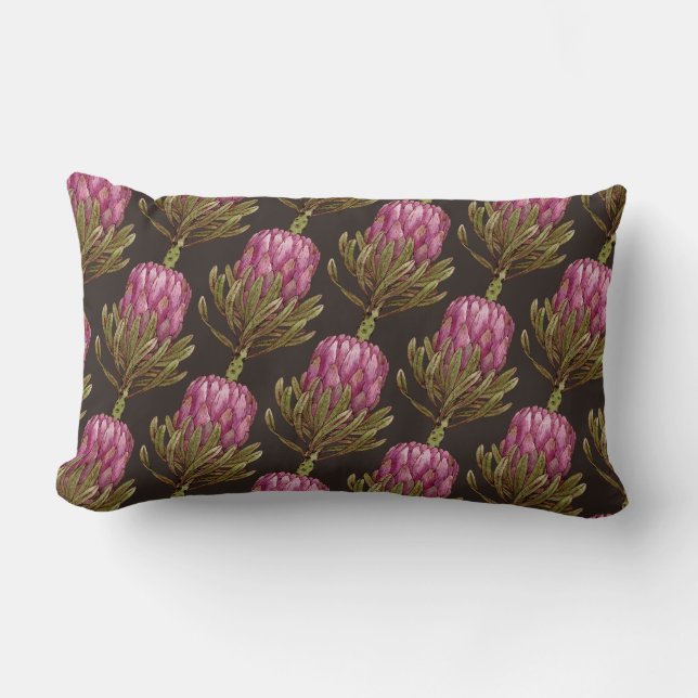 Oreiller lombaire à motif de plante de fleur de pr (Recto)