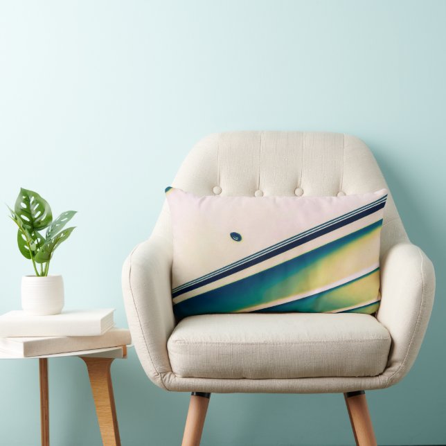 Oreiller Lombaire Abstrait de Bateau en Bleu (Chaise)