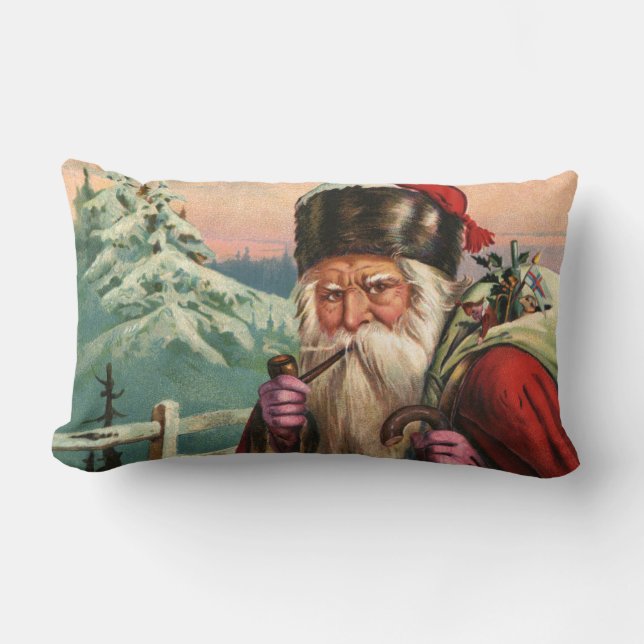 Oreiller lombaire Alpine Santa avec message (Recto)