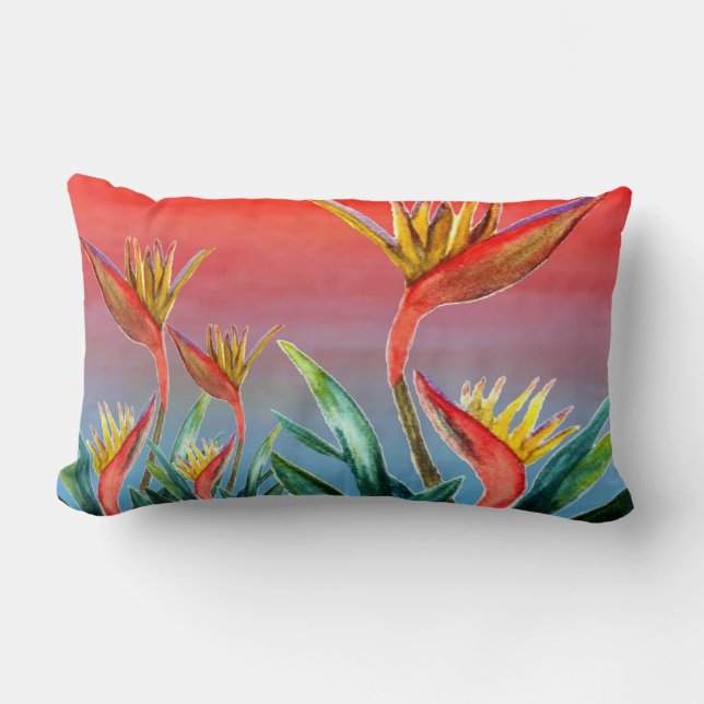 Oreiller lombaire Bird of Paradise d'art (Recto)