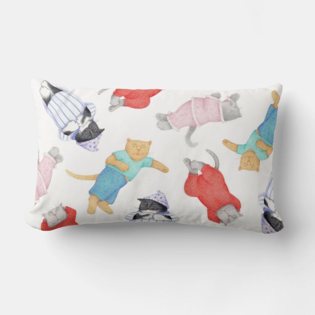 OREILLER LOMBAIRE CATS PAJAMAS (Recto)