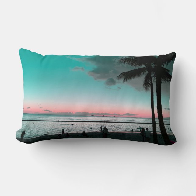 Oreiller lombaire de coucher de soleil hawaïen rêv (Recto)