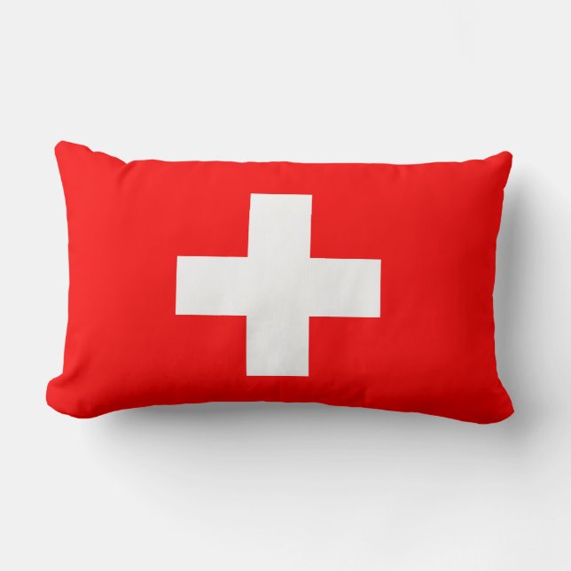 Oreiller lombaire du drapeau de la Suisse (Recto)