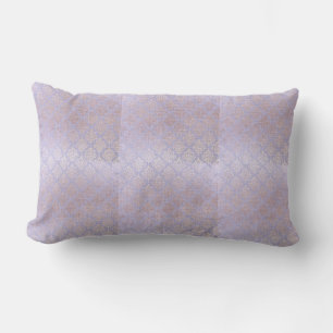 Oreiller lombaire en damas or lilas/or rose