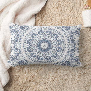 Oreiller lombaire mandala bleu poussiéreux