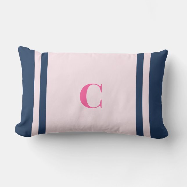 Oreiller Lombaire Monogramme Palm Beach Preppy (Recto)