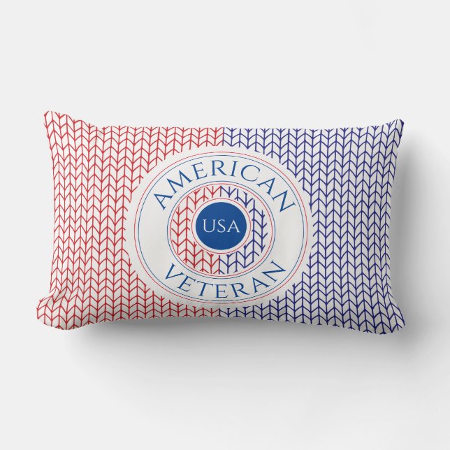 OREILLER LOMBAIRE POUR VÉTÉRANS AMÉRICAINS / Bleu (Recto)