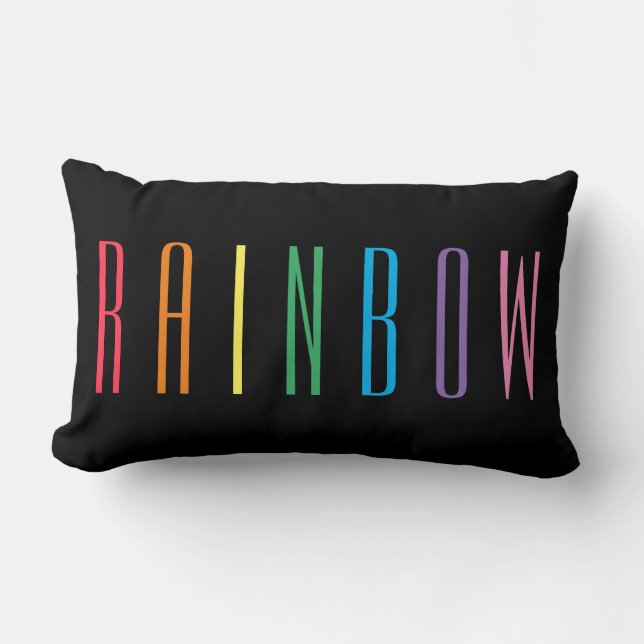 Oreiller lombaire RAINBOW / Noir (Recto)