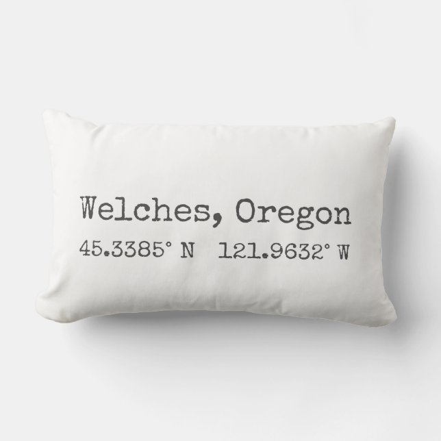 Oreiller Lombaire Welches, Oregon Coordonnées de C (Recto)