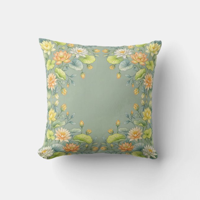 Oreiller Lotus Floral Citrus Burst (Recto)