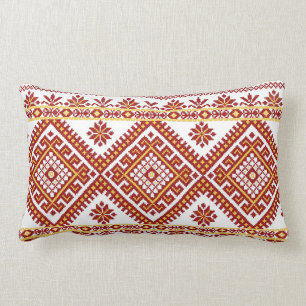 Oreiller Lumbar Broderie Ukrainienne au Point de C