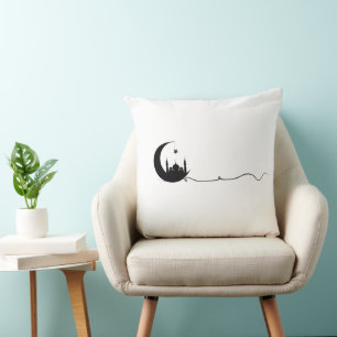 Oreiller Lune de Ramadan Minimaliste