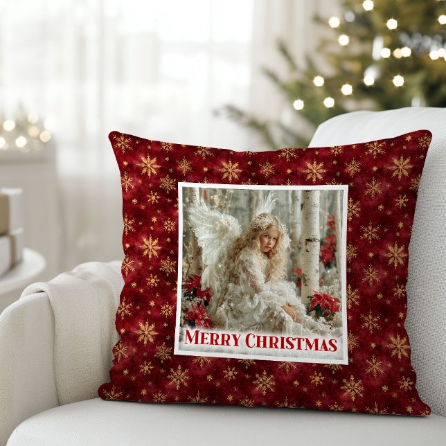 Oreiller magique de Noël à l'ange victorien (Magical Victorian Angel Christmas Gift Pillow)