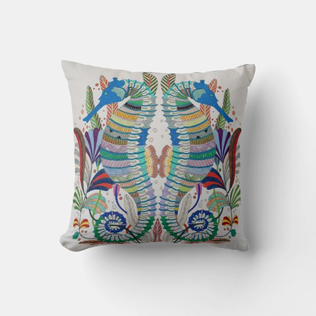 Oreiller Majestueux Hippocampes (Recto)