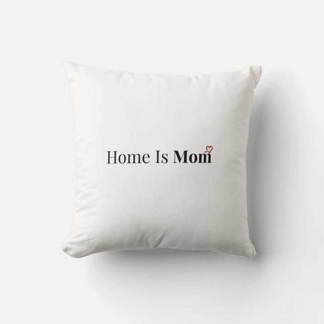 Oreiller Maman Maison | Cadeau de Fête des Mères | (Recto)