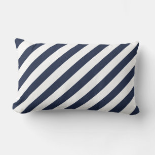 Oreiller Marin à Rayures Bleu Navy et Blanc