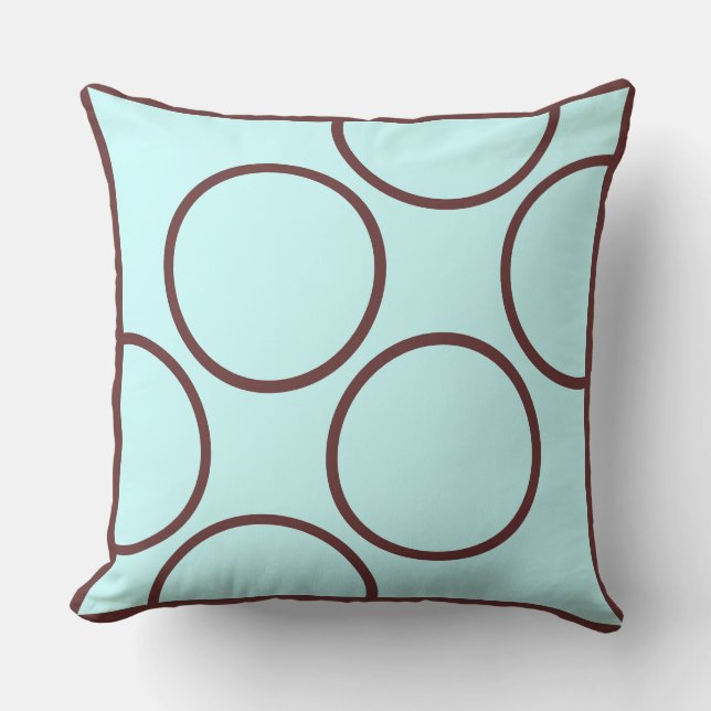 oreiller moderne marron et sarcelle (Recto)