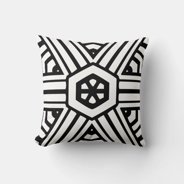 oreiller moderne noir et blanc (Recto)