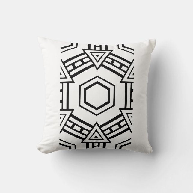 oreiller moderne noir et blanc (Recto)