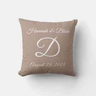 Oreiller monogrammé pour mariage ou anniversaire