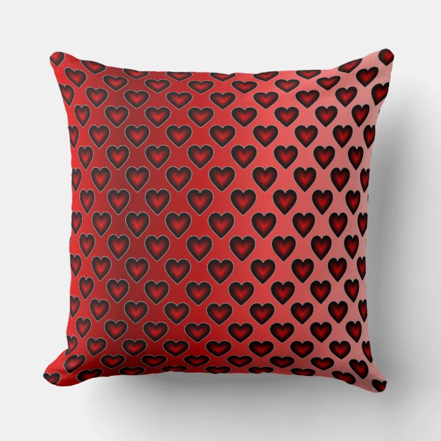 Oreiller Motif de coeur rouge (Recto)