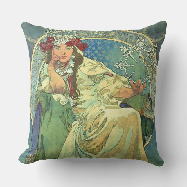Oreiller Mucha Alfons Princesse Hyacinta 1911 (Recto)