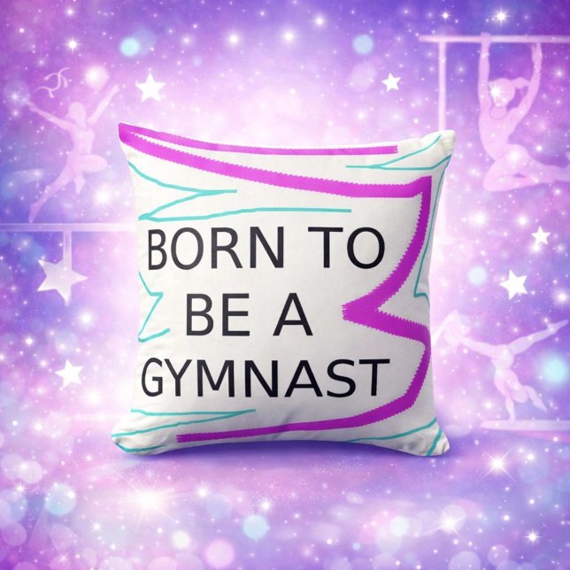 Oreiller Né Pour Être Une Gymnaste (Born to be a Gymnast? 🤸‍♀️ 100%! pillow is the cutest way to deck out their room. ✨)