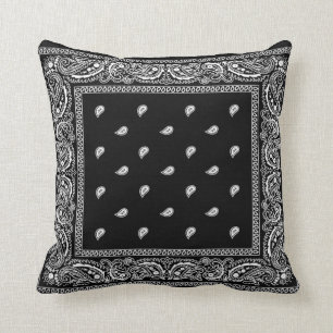 Oreiller noir Bandana