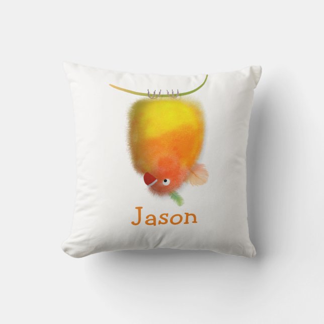 Oreiller oiseau drôle Collection bébé par BabyLaia (Recto)