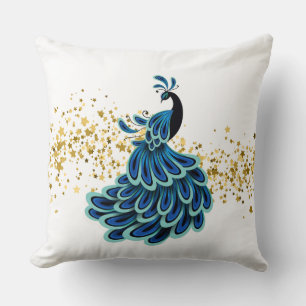 Oreiller Paon de Fêtes