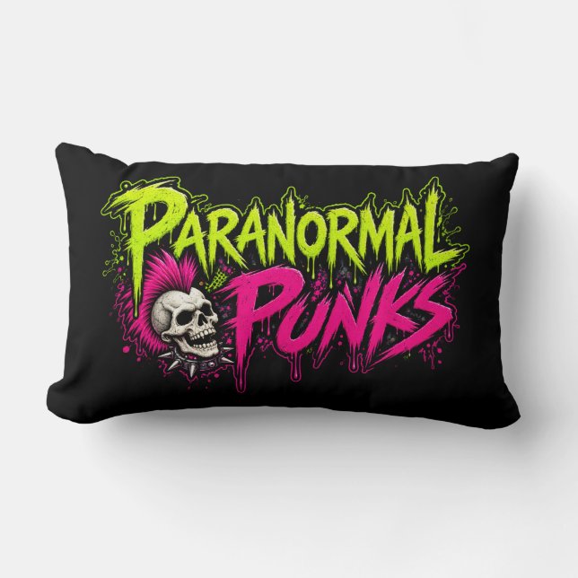 Oreiller Paranormal Punks - Noir (Recto)