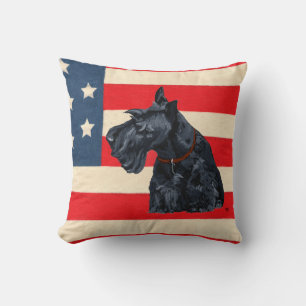 Oreiller patriotique Scottish Terrier