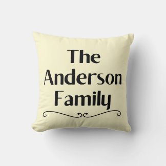 Oreiller personnalisé au nom de famille Anderson