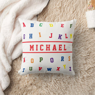 Oreiller personnalisé avec alphabet