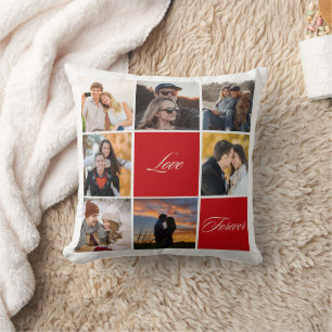 Oreiller personnalisé avec collage de photos – Amo