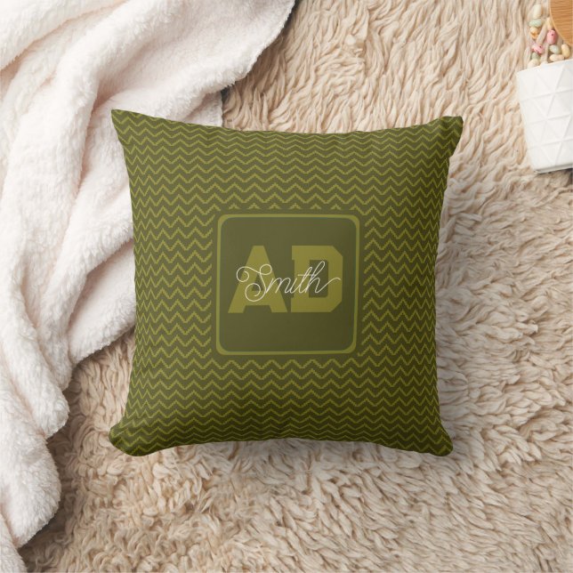 Oreiller personnalisé chic initial pour l'annivers (Couverture)