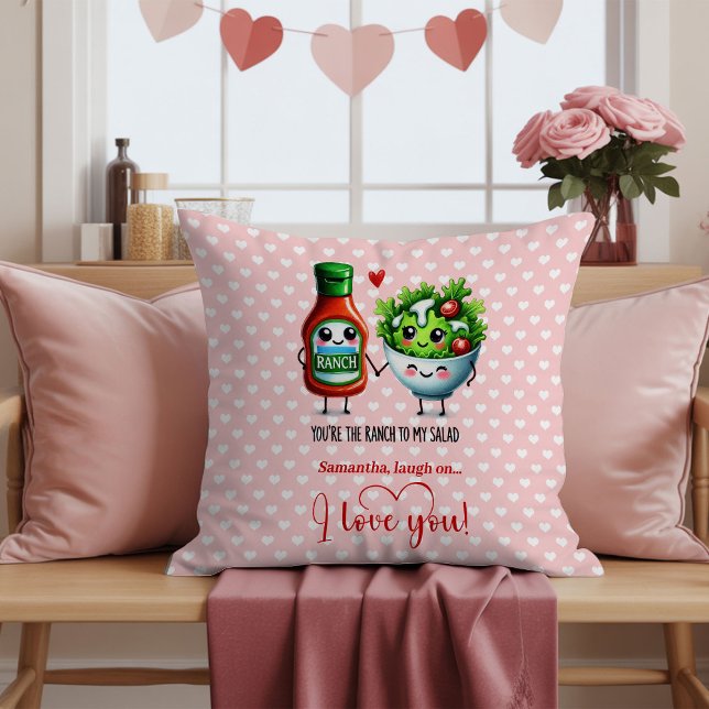 Oreiller personnalisé de la Saint-Valentin avec no (Custom Name Cute Food Funny Valentine Pillow

)