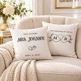 Oreiller personnalisé Future Mrs Bride