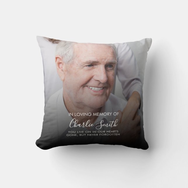 Oreiller personnalisé "In loving memory" avec 2 ph (Recto)