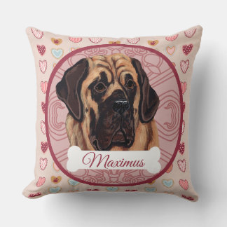 Oreiller personnalisé Mastiff pour la Saint-Valent
