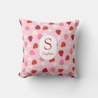 Oreiller personnalisé pour bébé fraise et margueri