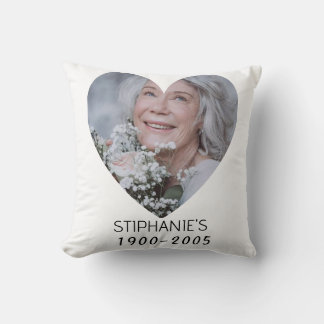 Oreiller personnalisé pour grand-mère – Photo, nom
