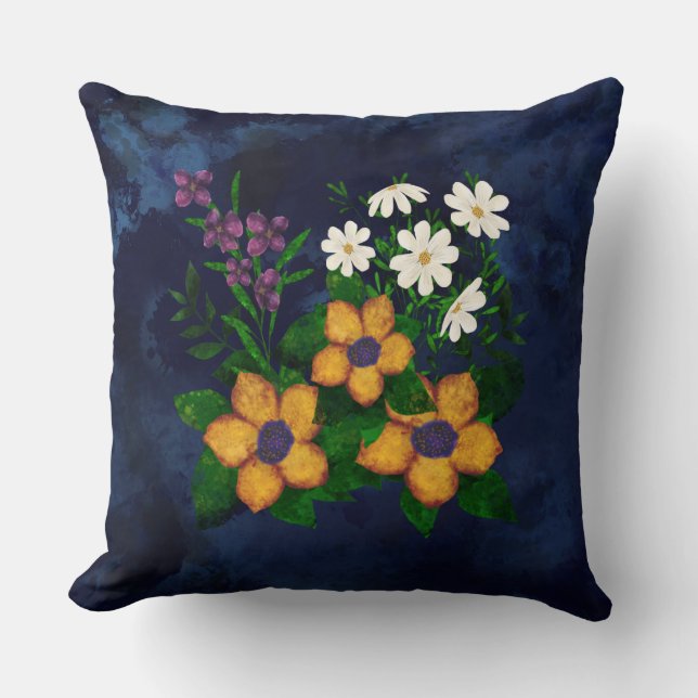 Oreiller personnalisé pour maman avec fleurs (Recto)