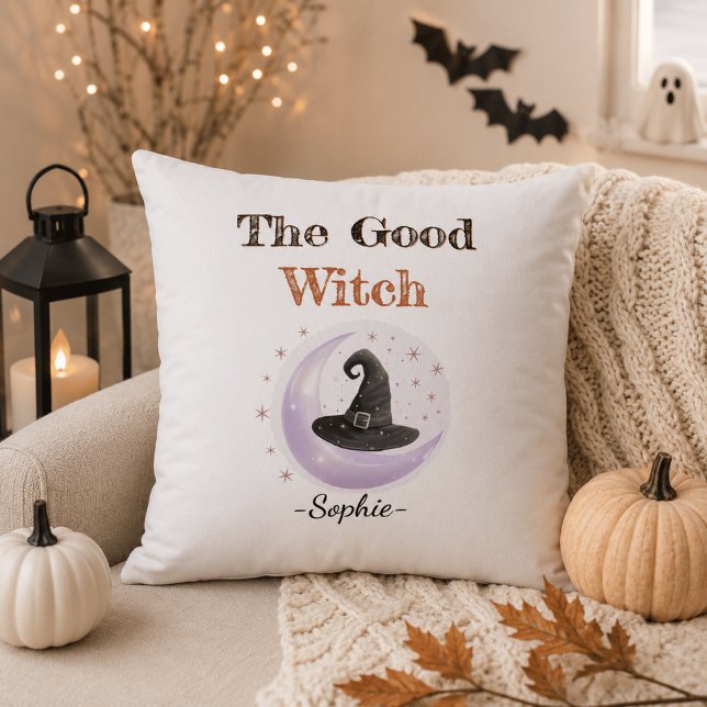 Oreiller personnalisé The Good Witch – Halloween (Créateur téléchargé)