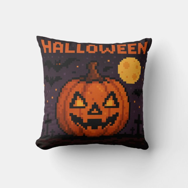 oreiller pixel art Halloween (Recto)